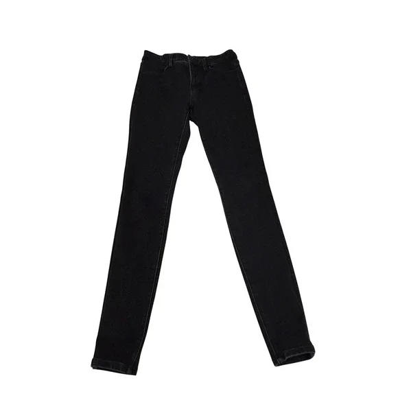 American Eagle The Dream Jean Super Skinny High Waisted Black Denim 6 Long - Picture 2 of 8